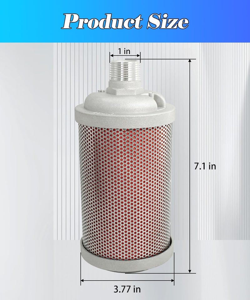 Maigoo M07 Air Compressor Muffler 3/4" NPT Male Fits for Compressor Dryer Compressed Air Equipment and Systems, Single Chamber 145 PSI (M07 3/4" NPT Male) - Image 2